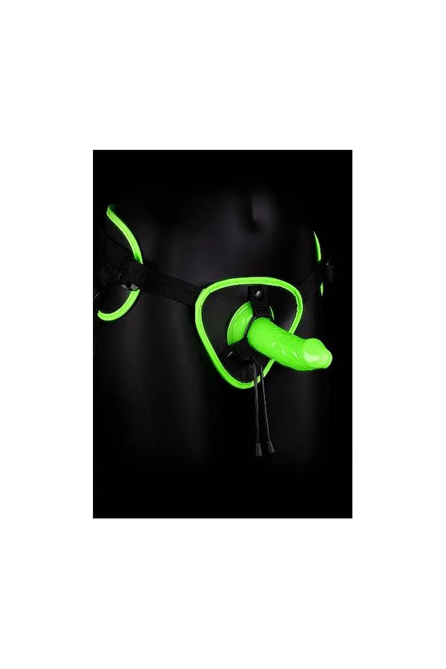 Shots Toys Female Sex Toys Ouch by Shots Toys Glow Strapon Harness Dildo Set Glow in the Dark