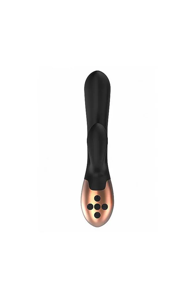 Shots Toys Vibrators Shots Toys Elegance Exquisite Heating Dual Vibrator Black