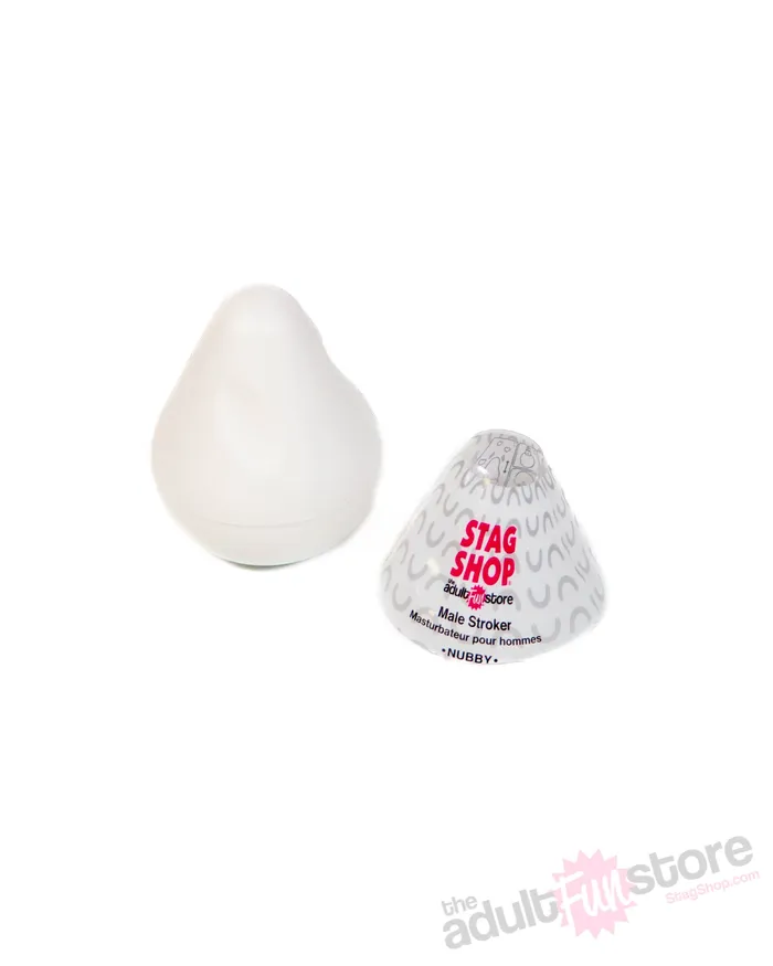 Stag Shop Choke it to Yoke it Nubby Egg Masturbator Clear Stag Shop Male Sex Toys