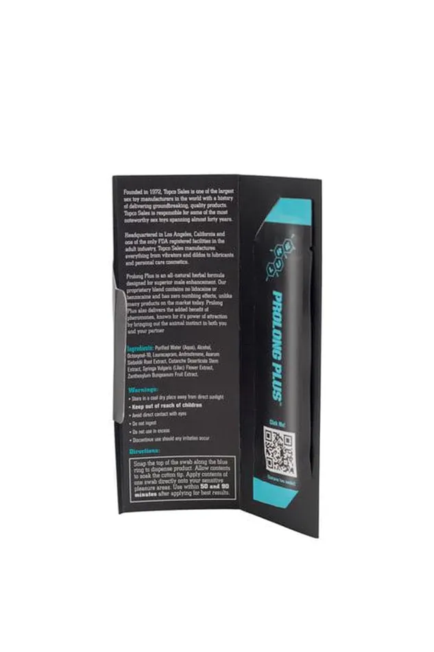 Topco Topco Prolong Plus Male Enhancement Swab 2Pack Enhancers