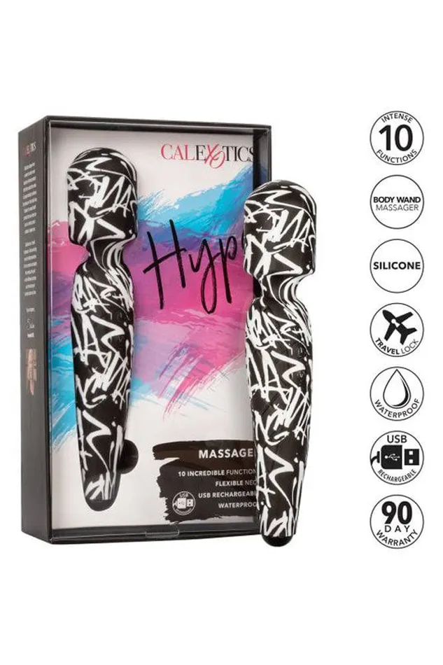 Vibrators Cal Exotics Cal Exotics Hype Massager Wand Black