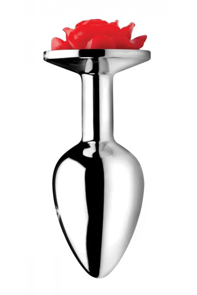 XR Brands Male Sex Toys XR Brands Booty Sparks Red Rose Anal Plug Small