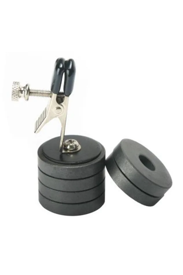 XR Brands Male Sex Toys XR Brands Master Series Onus Nipple Clip with Magnet Weights XR Brands Male Sex Toys XR Brands Master Series Onus Nipple Clip with Magnet Weights