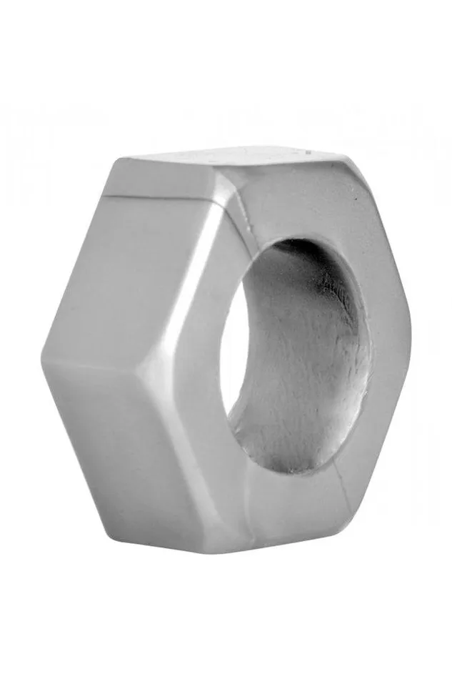 XR Brands Male Sex Toys XR Brands Master Series Silver Hex Heavy Duty Cock Ring