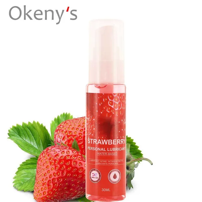 30ml Strawberry Flavor Edible Lubricant for Anal Vaginal Oral Sex Silicone Lubricating Oil Adult Sex Products Body Massage Gel LAZADASEXTOYS Couples