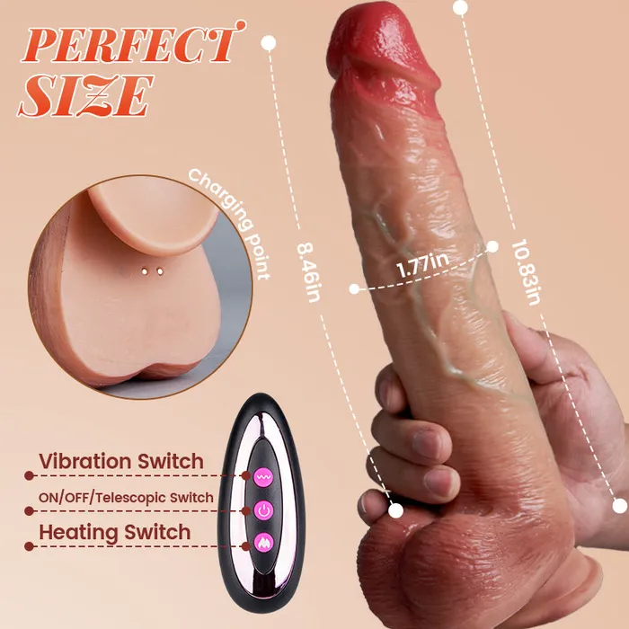 Acmejoy Vibrating Thrusting Thick Long Lifelike Dildo 1083 Inch AcmeJoy Anal