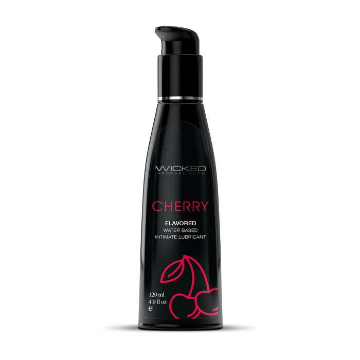 Aqua Cherry Flavored Water Based Intimate Lubricant 4 Fl Oz Wicked Sensual Care Lubricants Aqua Cherry Flavored Water Based Intimate Lubricant 4 Fl Oz Wicked Sensual Care Lubricants