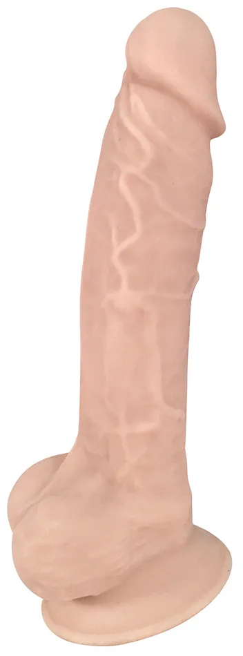 Dildos Curve Toys 7 Inch Fleshstixxx Silicone Dildo With Balls Vanilla