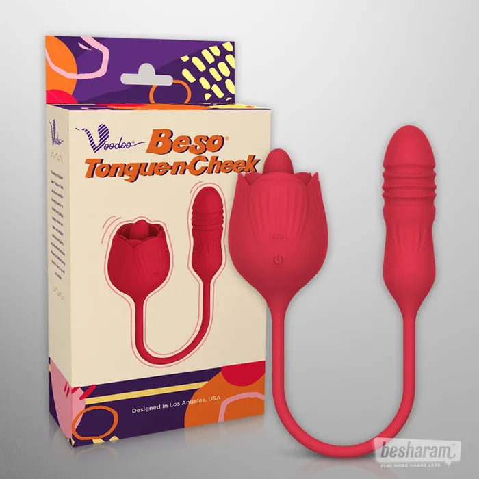 Female Sex Toys Voodoo Voodoo Beso TonguenCheek Dual Vibrator