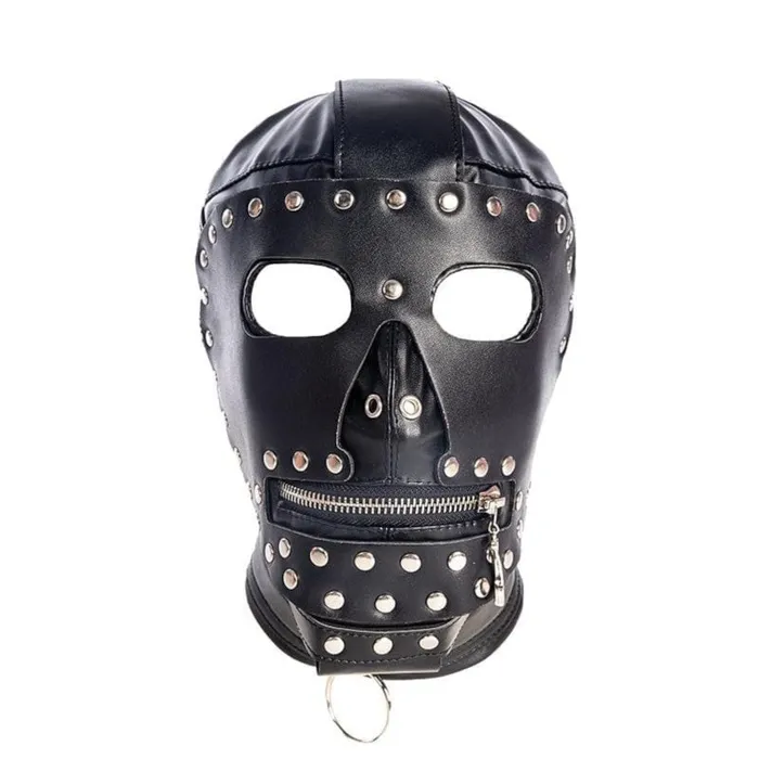 Full Face Leather BDSM Lovegasm Restraints