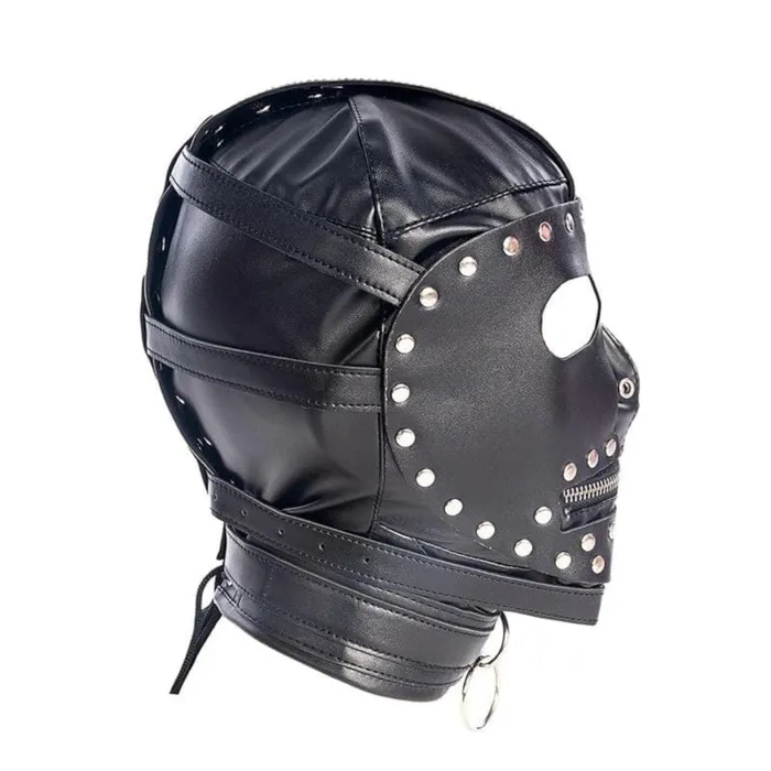 Full Face Leather BDSM Lovegasm Restraints