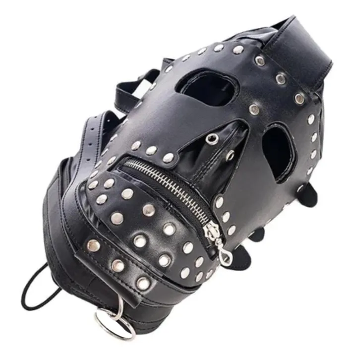 Full Face Leather BDSM Lovegasm Restraints