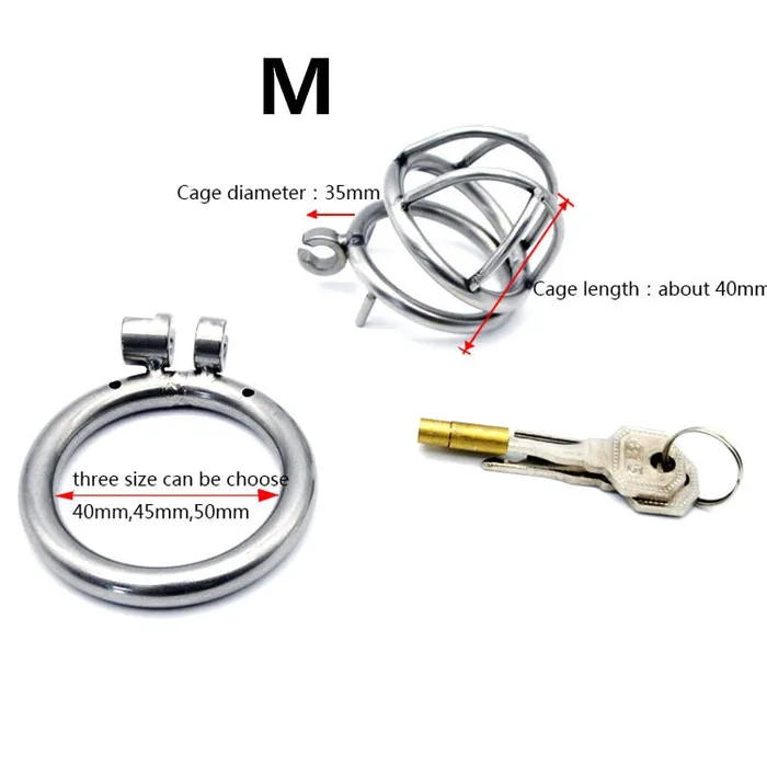 IGRARK 304 Stainless Steel 3 Size Bird Cock Cage Lock Adult Game Metal Male Chastity Belt Device Penis Ring Sex Toys For Men LAZADASEXTOYS Male Sex Toys