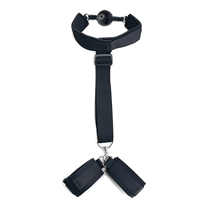LAZADASEXTOYS Couples Bondage Handcuffs Cuffs Mouth Ball GagsMuzzles BDSM Bondage Set Restraint Fetish Adult Sex Toys For Couples Games Sex Products