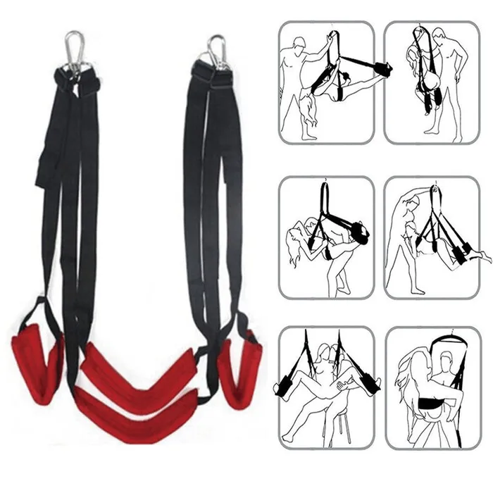 LAZADASEXTOYS Couples Sex Swing Furniture Fetish BDSM Bandage Restraints Sex Love Chairs Hanging Door Swing Erotic Adult Sex Toys For Couples Games