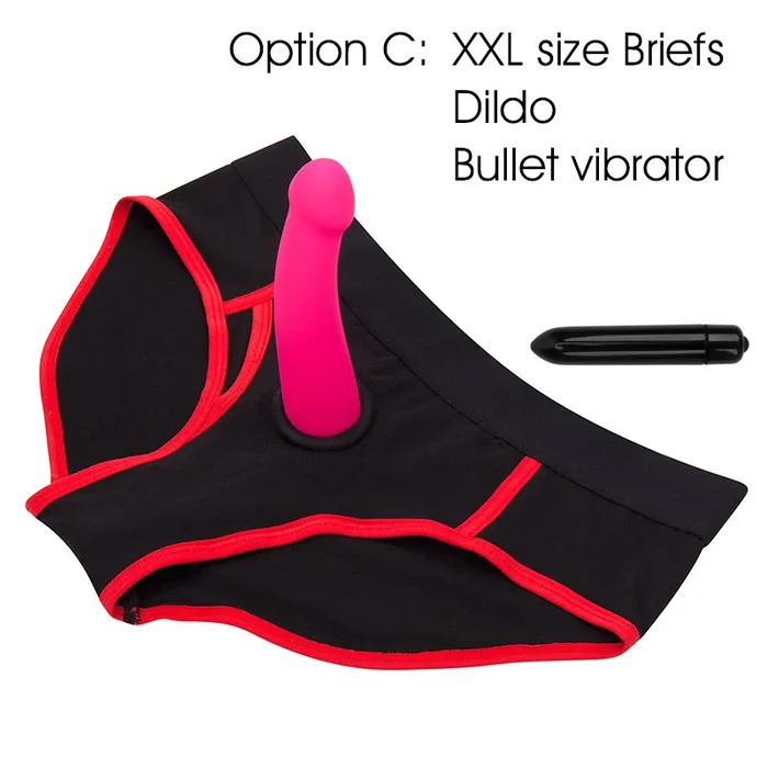 LAZADASEXTOYS Female Sex Toys Erotic Sextoy Lesbian Panties Strapon Dildo Realistic Strap On Harness Briefs Suction Cup Anal Dick Vibrator Sex Toys for Woman