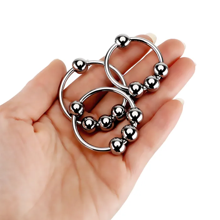 LAZADASEXTOYS Male Sex Toys VATINE Cock Ring Foreskin Male Chastity Device Stainless Steel Delay Ejaculation Sex toys for Men Penis Ring Penis Sleeve