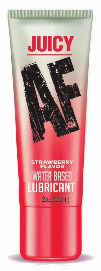 Little Genie Lubricants Juicy Af Strawberry Water Based Lubricant 2 Oz