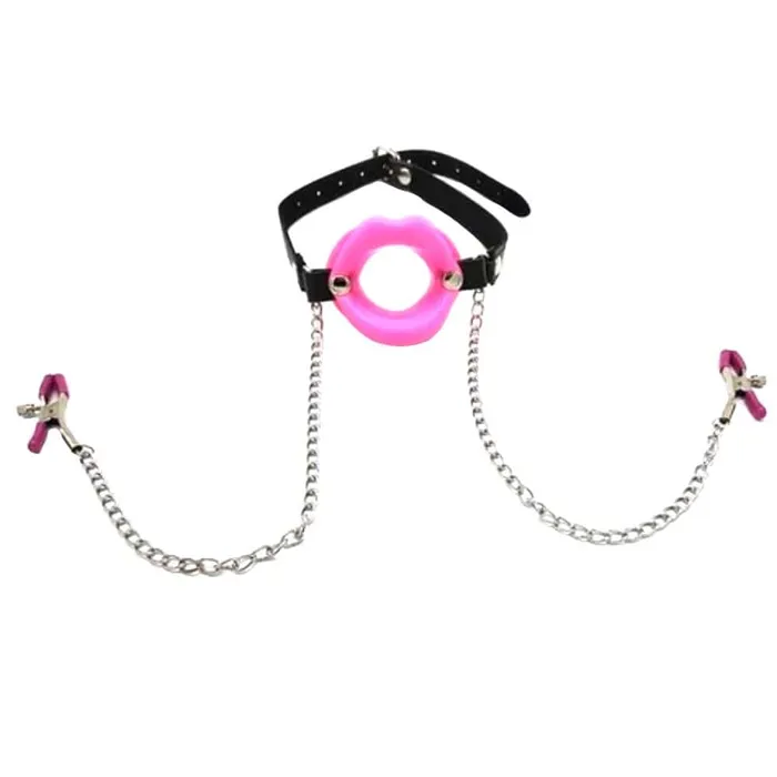 Lovegasm Female Sex Toys Slave Punishment Gag With Nipple Clamps