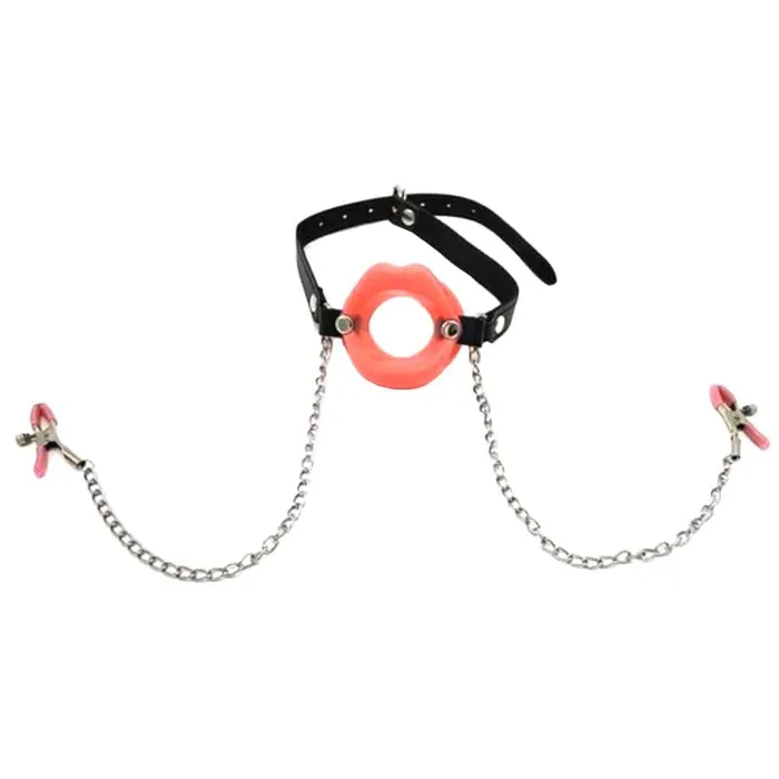 Lovegasm Female Sex Toys Slave Punishment Gag With Nipple Clamps