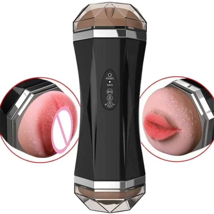 Lovegasm Rechargeable Vibrating Blowjob Dual Options Auto Male Masturbator Male Sex Toys