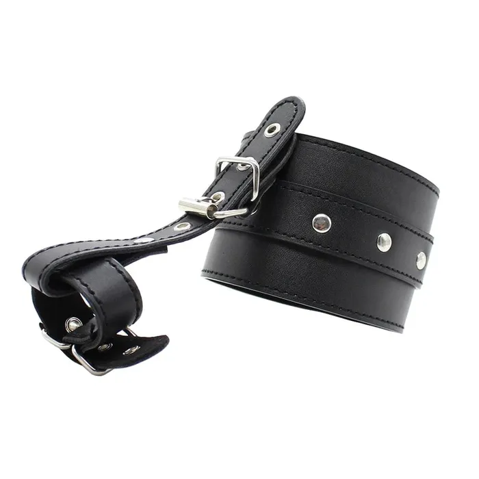 Lovegasm Restraints Foot and Toe Cuffs in Adjustable Black Leather