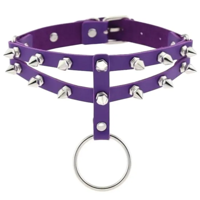 Lovegasm Vibrators Colored Studded Gothic Choker