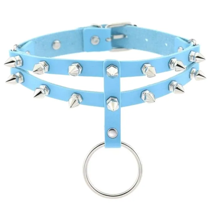 Lovegasm Vibrators Colored Studded Gothic Choker