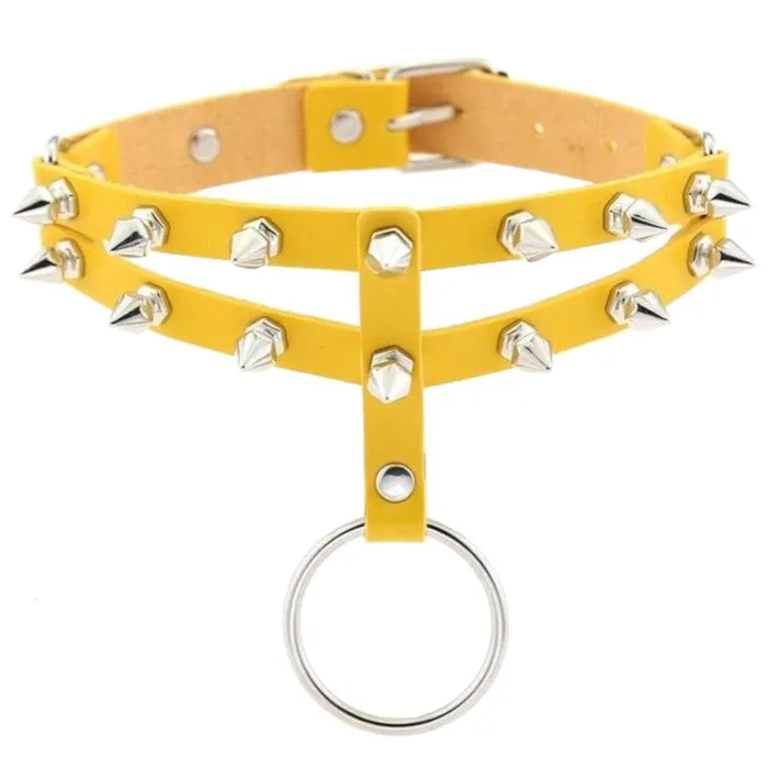 Lovegasm Vibrators Colored Studded Gothic Choker