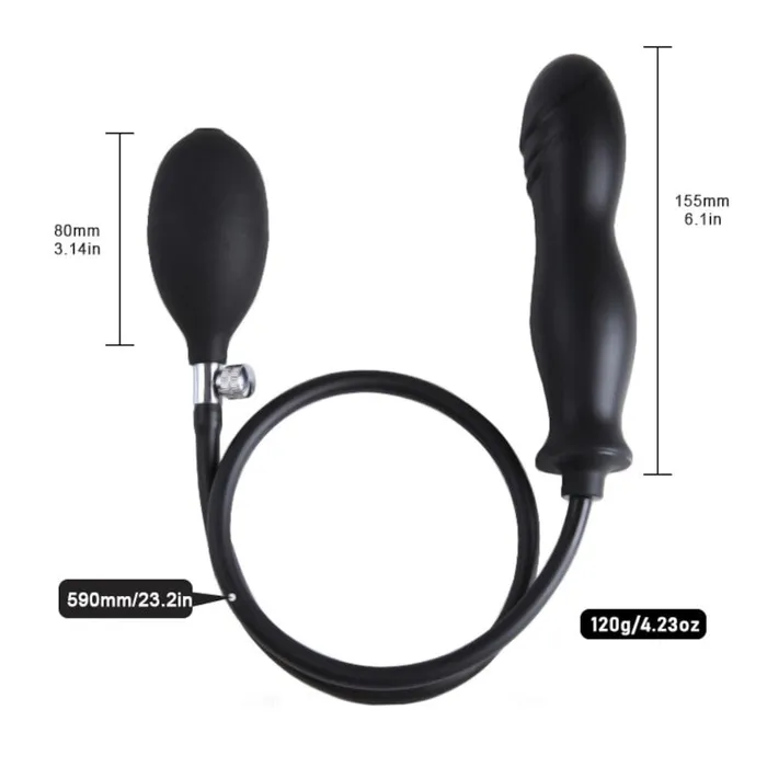 Male Sex Toys Lovegasm Curvy Cock Prostate Stimulating Inflatable Plug Men Silicone