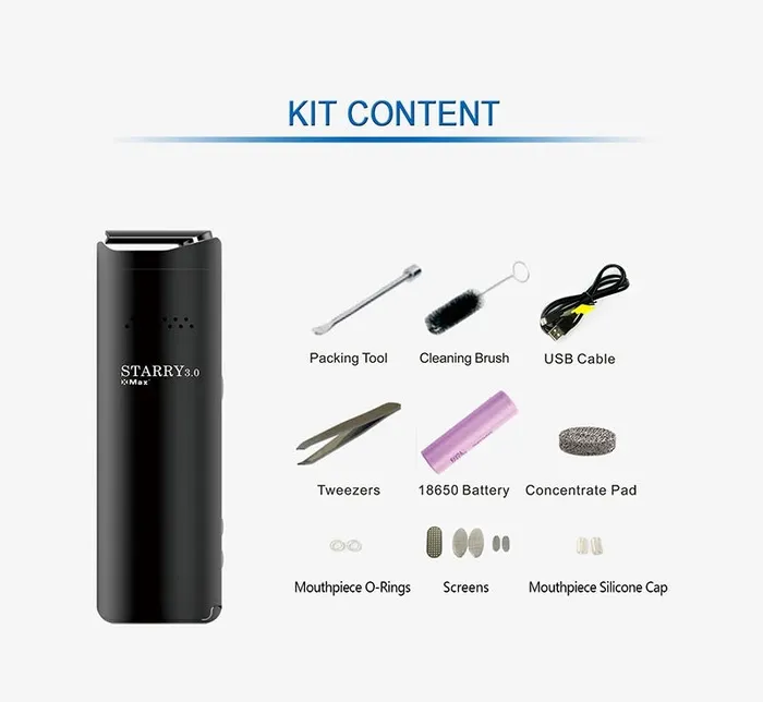 missammy Male Sex Toys Beauty Device XMAX STARRY 30 2 IN 1 VAPORIZER FOR DRY HERB AND WAX WITH VIBRATION ALERT 994