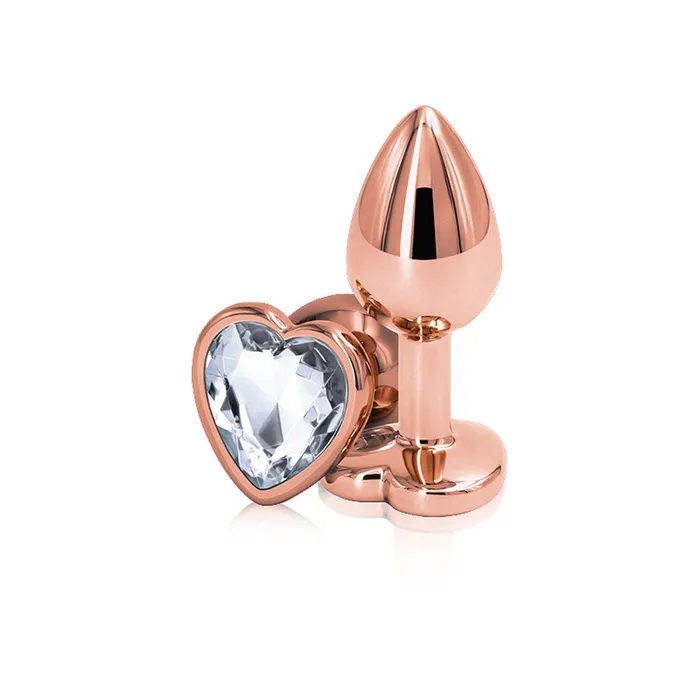 nsnovelties Anal Rear Assets Rose Gold Heart Small Clear