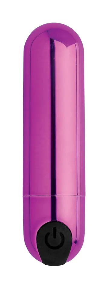 XR Brands Bang Vibrators 10x Rechargeable Vibrating Metallic Bullet Purple