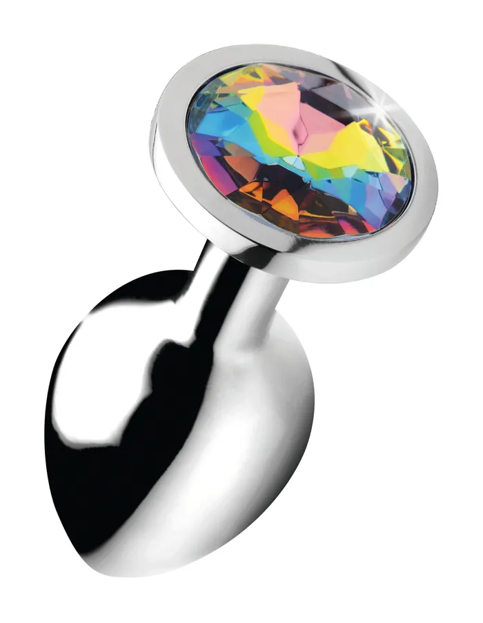 XR Brands Booty Sparks Rainbow Prism Gem Anal Plug Medium Male Sex Toys