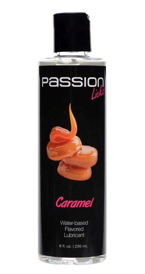 XR Brands Passion Lubricant Lubricants Passion Licks Caramel Water Based Flavored Lubricant 8 Oz XR Brands Passion Lubricant Lubricants Passion Licks Caramel Water Based Flavored Lubricant 8 Oz