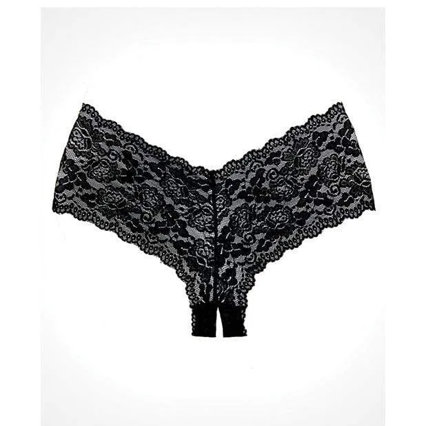 Allure Lingerie Adore Candy Apple Panty OS Black Allure Lingerie Vibrators