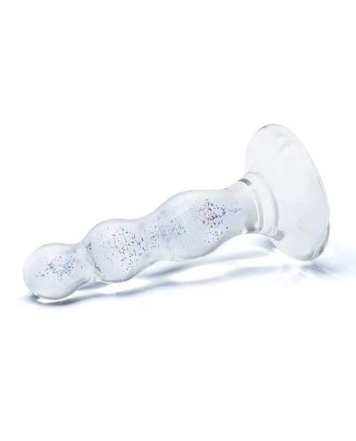 Anal Electric Eel INC Glas Triple Play Beaded Butt Plug Clear