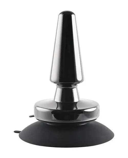 Anal Evolved Novelties INC Evolved Beginner Vibrating Rechargeable Metal Plug Black