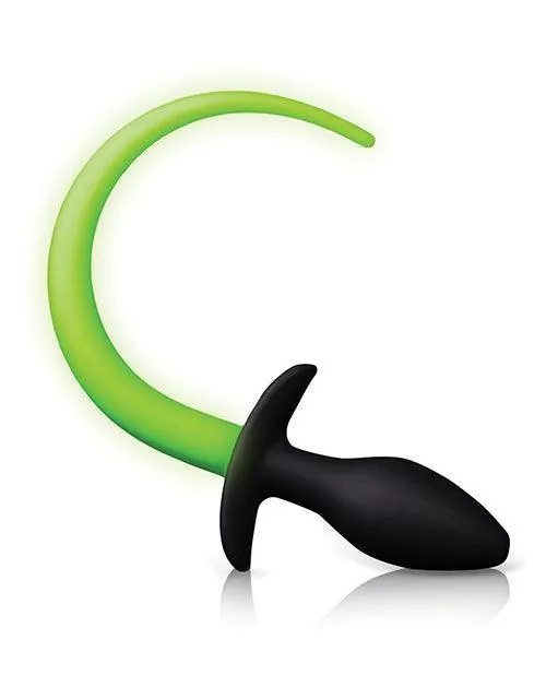 Anal Shots America LLC Shots Ouch Puppy Tail Plug Glow In The Dark
