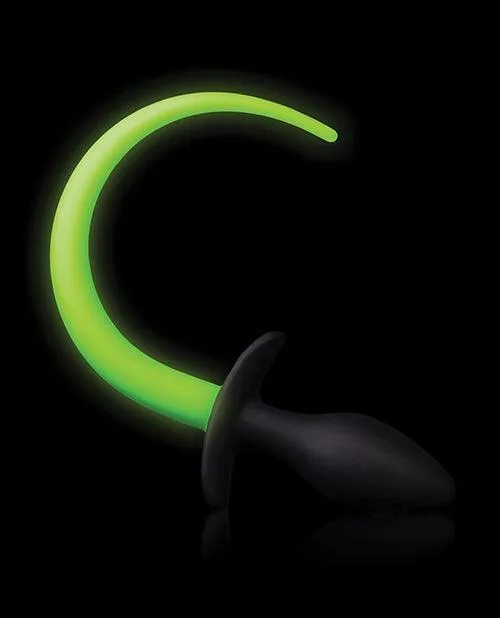 Anal Shots America LLC Shots Ouch Puppy Tail Plug Glow In The Dark