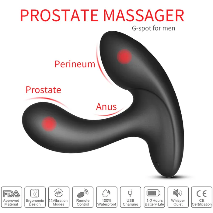 Anal YOSPOSS Remote Control 11 Speed Prostate Massager Gspot Vibrating Stimulator