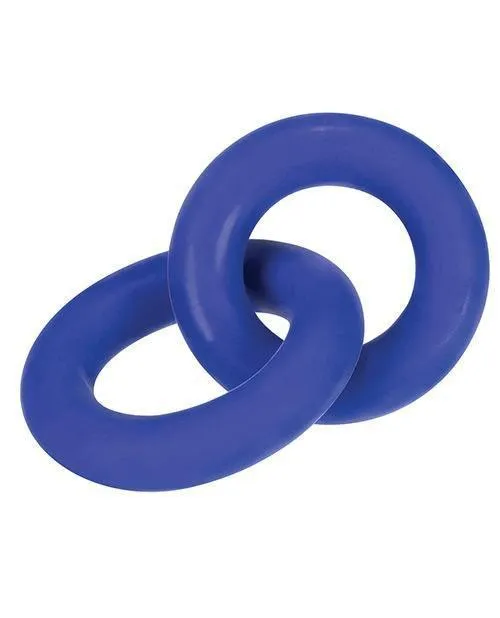 Blue Ox Designs LLCDba Oxballs Male Sex Toys Hunky Junk Duo Linked Cock Ball Rings Cobalt Blue Ox Designs LLCDba Oxballs Male Sex Toys Hunky Junk Duo Linked Cock Ball Rings Cobalt