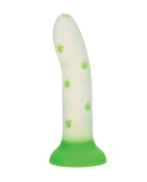 California Exotic Novelties Glow Stick Leaf Suction Cup GlowintheDark Dildo Green Dildos