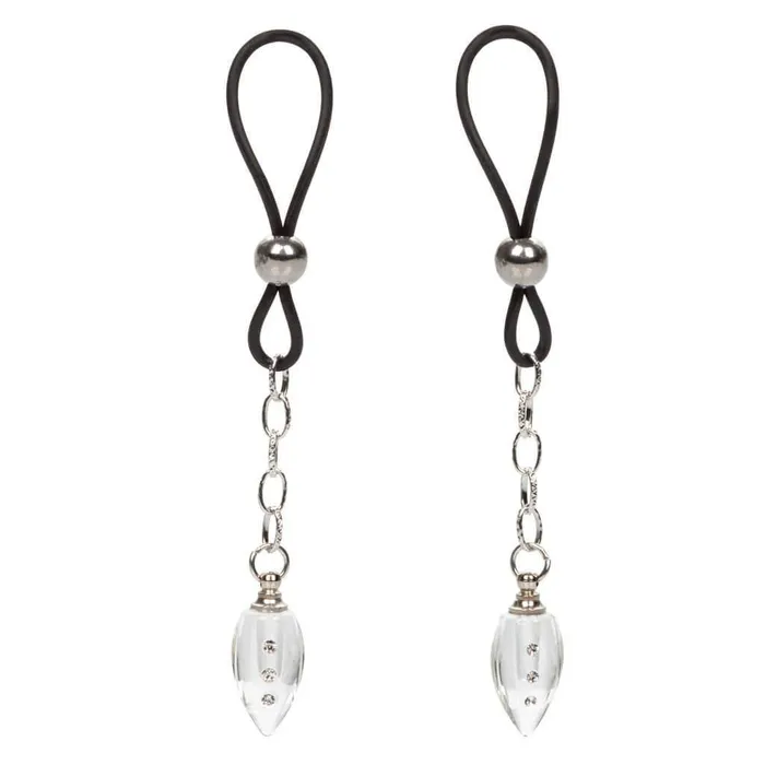 California Exotics Anal California Exotics Nipple Play Non Piercing Nipple Jewelry Crystal Teardrop Black