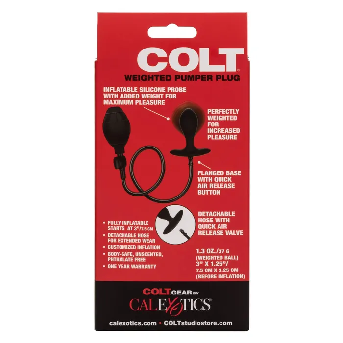 California Exotics California Exotics Colt Weighted Inflatable Pumper Plug Black Anal