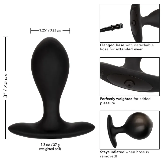 California Exotics California Exotics Colt Weighted Inflatable Pumper Plug Black Anal