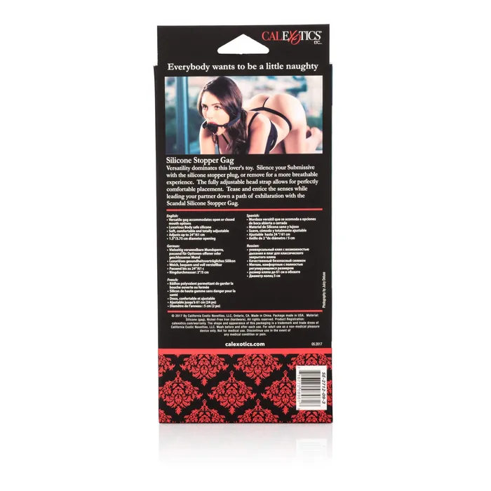 California Exotics Scandal Silicone Stopper Gag Black California Exotics Anal