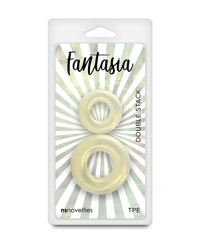Dildos Ns Novelties INC Fantasia Double Stack Cock Rings Amber