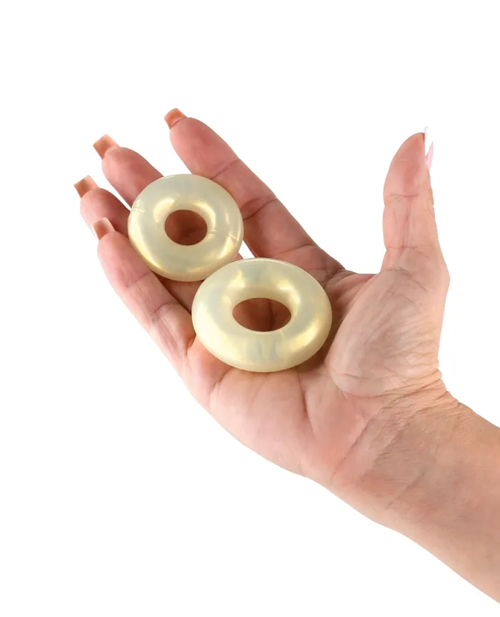 Dildos Ns Novelties INC Fantasia Double Stack Cock Rings Amber Dildos Ns Novelties INC Fantasia Double Stack Cock Rings Amber