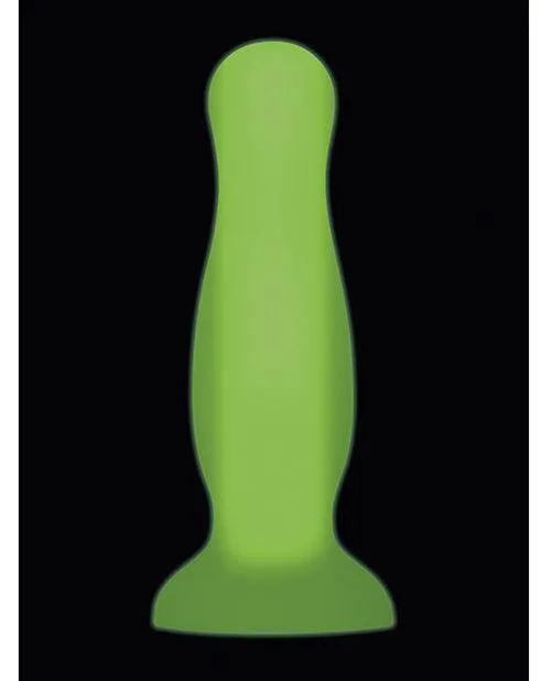 Evolved Luminous Anal Plug Large Green Evolved Novelties INC Male Sex Toys